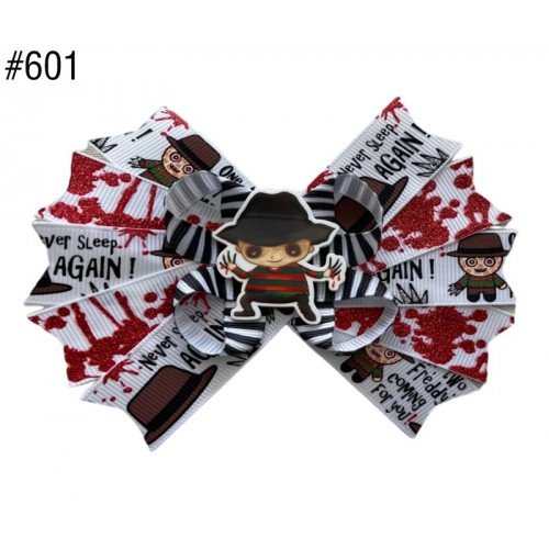 halloween Pumpkin Spider Pattern hair bows 601-650
