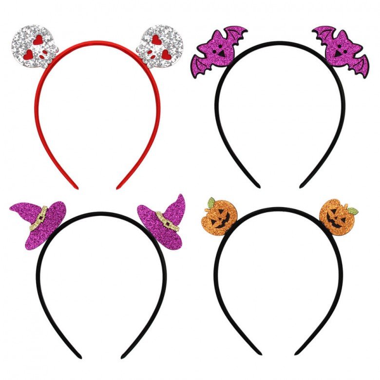 Shiny Halloween pumkin bat Headband for girl Halloween Party Decoration Hair Accessories Shiny Halloween pumkin bat Headband for girl Halloween Party Decoration Hair Accessories
