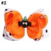 Halloween polka Hair bow clips spider hair bow glitter Pumpkin Hair Bow kids Hair bow clips