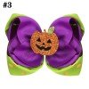 Halloween polka Hair bow clips spider hair bow glitter Pumpkin Hair Bow kids Hair bow clips