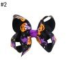 Halloween bow hairpin girl kids  bow hairpin Halloween grosgrain ribbon bow hair accessories
