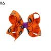Halloween bow hairpin girl kids  bow hairpin Halloween grosgrain ribbon bow hair accessories