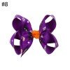 Halloween bow hairpin girl kids  bow hairpin Halloween grosgrain ribbon bow hair accessories
