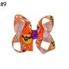 Halloween bow hairpin girl kids  bow hairpin Halloween grosgrain ribbon bow hair accessories