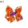 Halloween bow hairpin girl kids  bow hairpin Halloween grosgrain ribbon bow hair accessories
