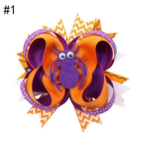 Halloween Hair Bows For Girls Kids Hair Accessories Cartoon Ghost Spider Hair Clips Hair Accessories