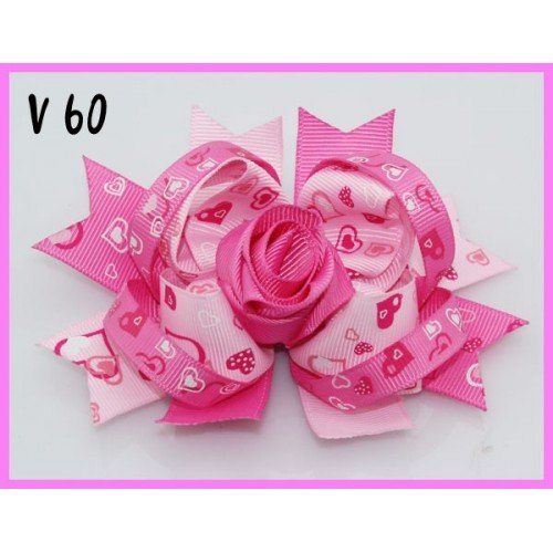 valentine  hair bows heart hair clips 1-100