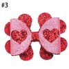Glitter Heart glitter Love Bow pinch hair clip valentine day bows heart hair accessories