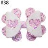 Glitter Heart glitter Love Bow pinch hair clip valentine day bows heart hair accessories