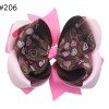 5inch valentine hair Bow clip  Triple Layer hairbow Baby love heart ribbon for girl clip