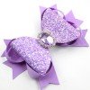 Valentine Day Glitter Hair Bows Clips ,Red Heart Glitter Leather Hair Clip ,Kids Hair Bow