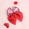 Valentine's Day Sailor Neoprene Fabric Hair Bow