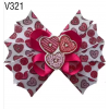 Valentine Hair Bow Boutique Stacked Hair Bow Valentine Hair Bow Boutique Stacked Hair Bow