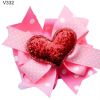 Valentine Hair Bow Boutique Stacked Hair Bow Valentine Hair Bow Boutique Stacked Hair Bow