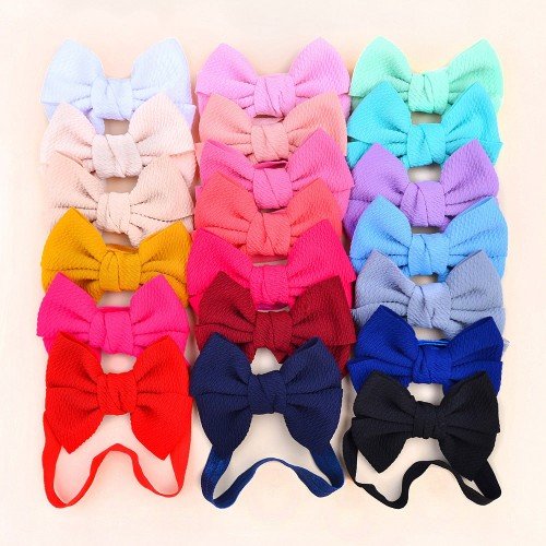 4.3inch newborn baby hair band cute baby nylon headband cotton hair band