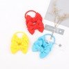 1.7'' kids  bow hair ring Candy-colored hair elastic girl kids Tie hair bows grosgrain ribbon bows