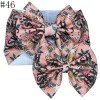 new Stretchy Headwrap SET 6'' Baby Head Wrap girl Headband Big Bow Headband and Piggies Bows15-68