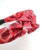 Spring Summer Paisley Knotted Headband Fashionable Retro Cross Knotted Hair Hoop for Girls Women Hair Accessories
