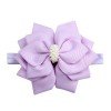 Spring Baby Flower Grosgrain Ribbon Soft Headband with Pearl Pastel Baby Headband for Kids Hair Accessories