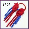 Children's headwear with bowknot hair band made of fabric, curly headband with elastic band. Children's headwear with bowknot hair band made of fabric, curly headband with elastic band.