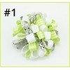 2.5''rhinestone Loopy Puffs Hairclip gingham plaid Hair bows Clips