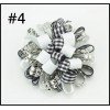 2.5''rhinestone Loopy Puffs Hairclip gingham plaid Hair bows Clips
