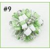 2.5''rhinestone Loopy Puffs Hairclip gingham plaid Hair bows Clips