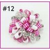 2.5''rhinestone Loopy Puffs Hairclip gingham plaid Hair bows Clips