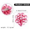 Spring Ribbon Flower Sculpture Loopy Hair Clip 