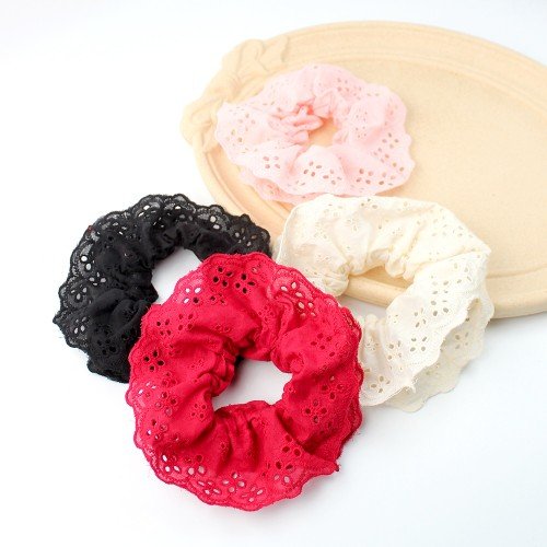 All-season Gorgeous Hair Scrunchies Beautiful Cute Guipure Lace Popular Women Scrrunchies Kids Girlshair Accessories