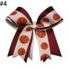 5‘’ sport cheer hair Bows Accessories With elastic Boutique Bow Hairpins Hair Ornaments