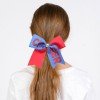 6.5''girls Cheerleading Glitter Bow Hair Tie Glitter Cheer Hot Stamping Hair Bow Accessories for Kids