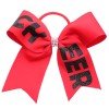 6.5''girls Cheerleading Glitter Bow Hair Tie Glitter Cheer Hot Stamping Hair Bow Accessories for Kids