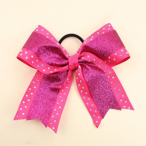  Rhinestone Cheer Hair Bow Clips