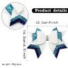 9''Big Glitter Cheer Hair Bows for Girls Boutique Sport Cheer Bow Keychain for Bag Girls Cheerleading Hair Accessories