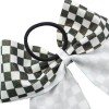 Racing Checkered Flag Glitter Cheer Hair Bows for Girls Racing Plaid Checkered Bow Tie Kids Hair Accessories