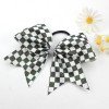 Racing Checkered Flag Glitter Cheer Hair Bows for Girls Racing Plaid Checkered Bow Tie Kids Hair Accessories