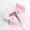 Spring Summer Floral Flower Long Tail Sailor Hair Bow Clip Pastel Floral Long Tail Hair Bows with Rhinestone