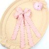 Elegant Solid Color Ruffle Ribbon Bowknot Shaped Hair Clips Elegant Solid Color Ruffle Ribbon Bowknot Shaped Hair Clips