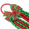Christmas Plaid Cheer Bow Hair Ties ，Classic Xmas Checkered Large Bows with Long Ribbon Tails