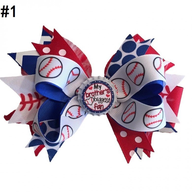 baseball hair bows Boutique sport team Hair Bow Hair clip for kids girl accessories baseball hair bows Boutique sport team Hair Bow Hair clip for kids girl accessories