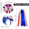 Sport Team Hair Bows Tie Baseball Cheer Hairbows for Girls Women Lady Boutique Long Streamers Hair Accessories