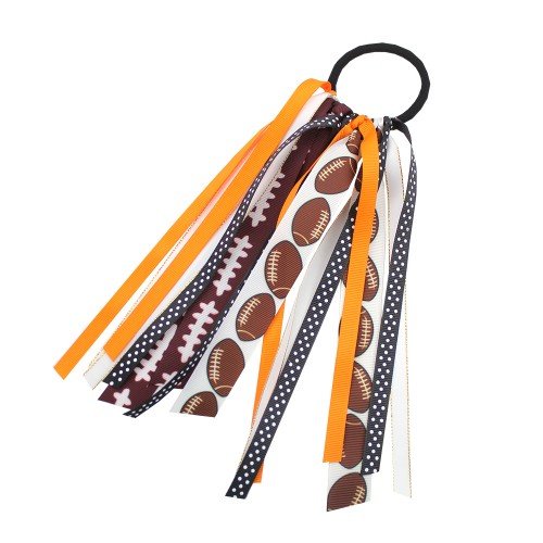 Sport Rugby Long Streamer Elastic Hair Tie Girls Football Long Tail Sailor Cheer Hair Tie Kids Hair Accessories