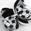 2026 World Cup Soccer Hair Bow with Soccer Button Badge for Girls Sport Soccer Themed Countries Bows for Fans